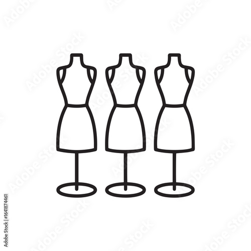 Fashion mannequins icon in outline style