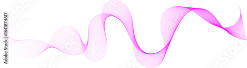 Pink wavy abstract line with smooth curves and varying opacity, creating a fluid sense of motion. A minimalist digital design element with elegant flow.