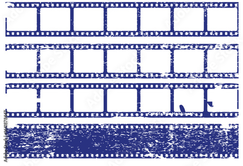 Film Strip For Ancient Camera Monochrome Vector