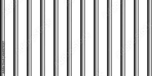 Realistic cell bars, horizontal prison metal bars, jail overlay.