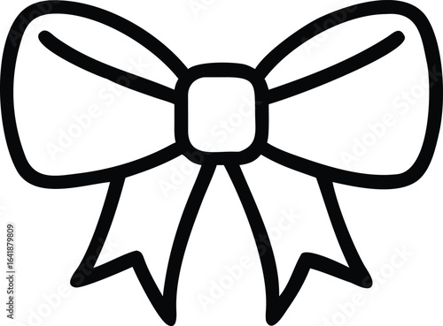 black bow vector illustration icon