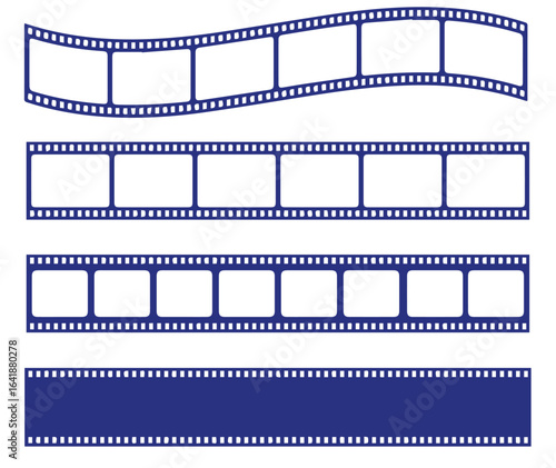 Film Strip For Ancient Camera Monochrome Vector