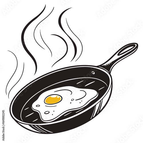 fried eggs in a pan