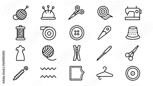 Sewing tools and supplies collection needle thread