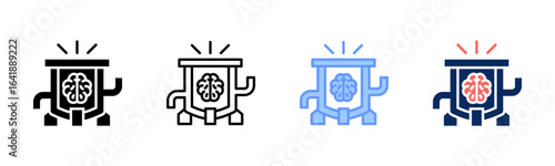 Thought Reactor icon set multiple style collection