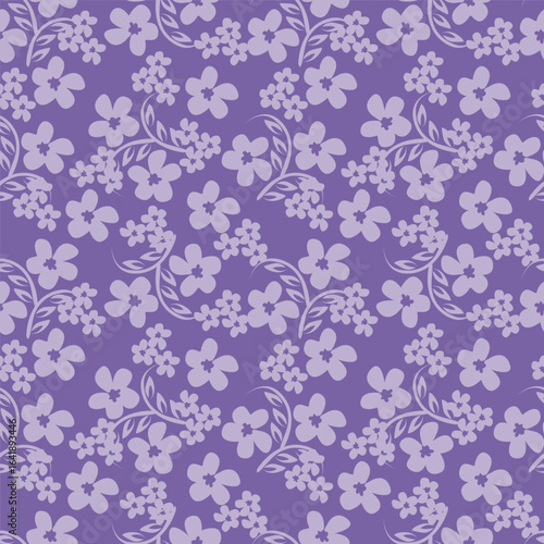Modern and bold vector seamless pattern with large scale pink flowers on dark blue background. Hand-drawn in doodle style. Textile, background, packaging.
