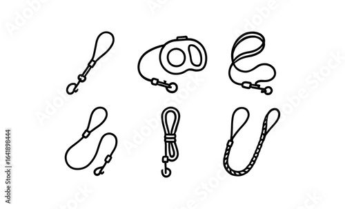 Outline dog leashes and collars collection