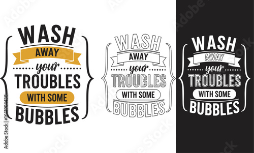 Wash away your troubles with some bubbles bathroom decor editable