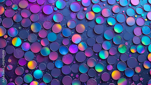 luxury neon abstract background. geometric background texture with circles and dots	