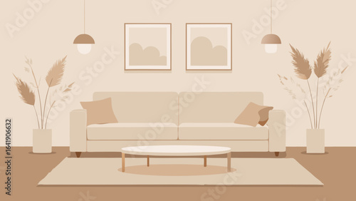 calm neutral living room linen sofas peaceful comfort
