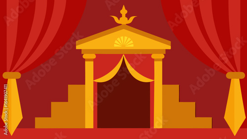 regal palace inspired interior gold leaf detail