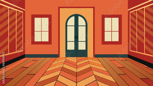 vintage parisian apartment herringbone wood floors elegant decor