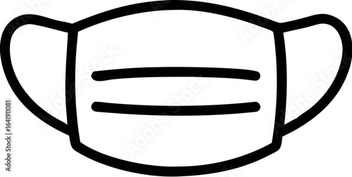 Face mask icon vector, Medical Mask Thin Line Icon