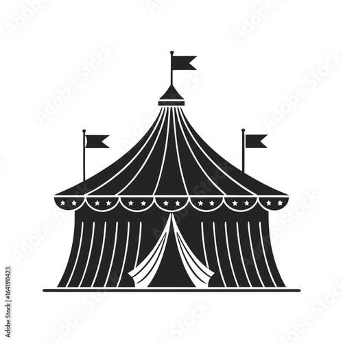 circus tent isolated on white
