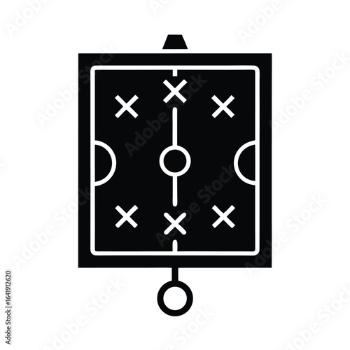 Football Strategy Board Silhouette
