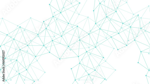 Polygonal Network Background with Connected Dots and Lines. Structure molecule and communication Big Data Visualization. Futuristic communication high tech concept background. Abstract technology