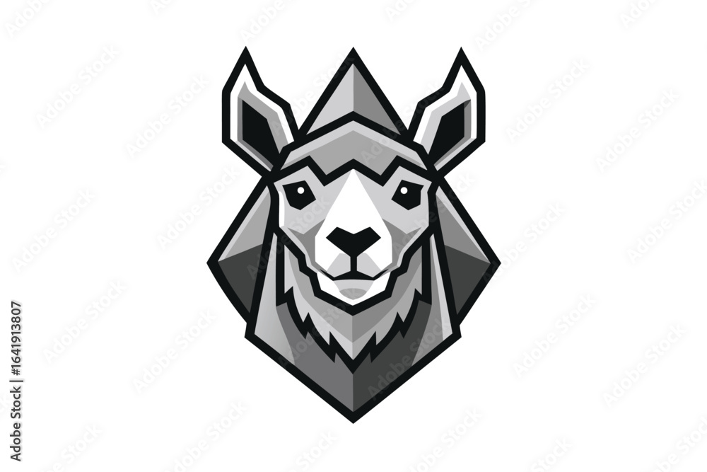 Obraz premium llama head logo