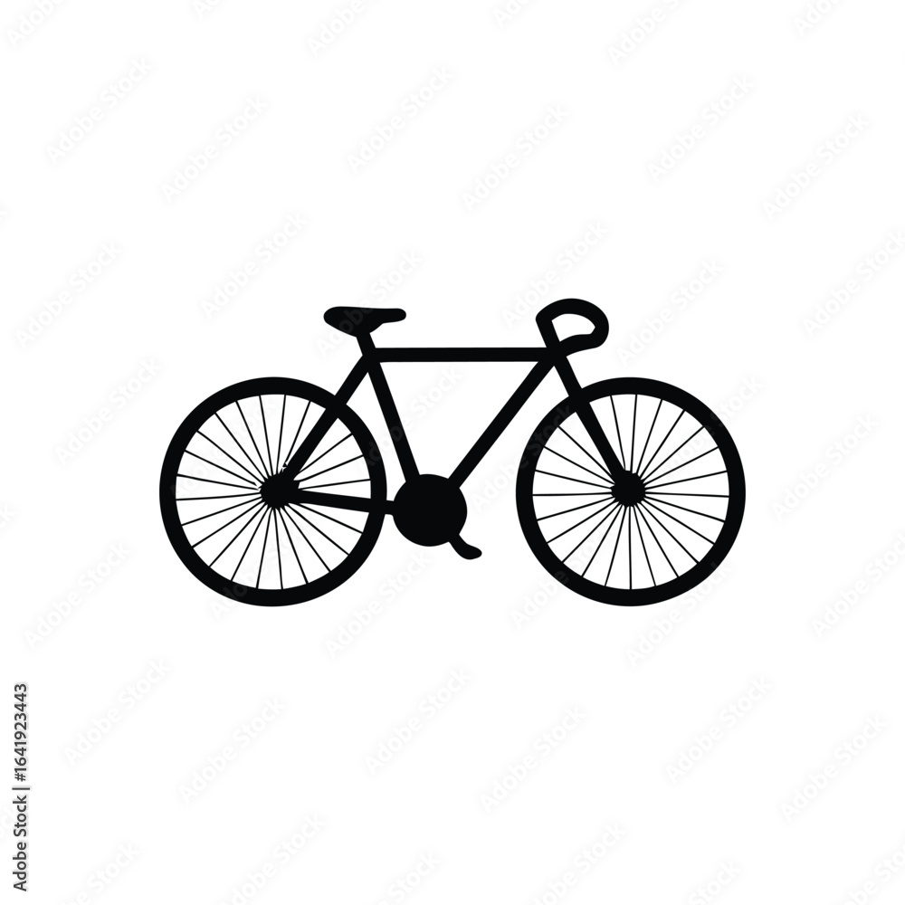 Fototapeta premium Bicycle silhouette black white