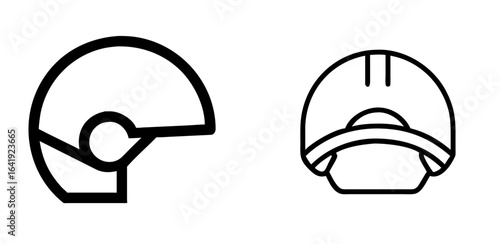 Photos Helmet Icon Design for Safety, Construction, and Protective Gear