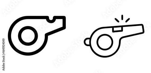 Whistle Icon Design for Sports, Coaching, and Referee Use