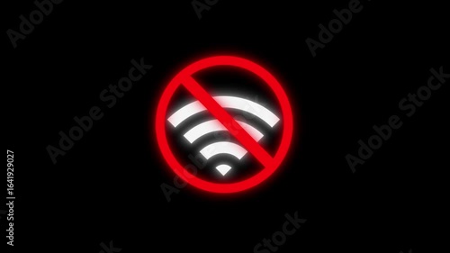 Animated Wifi Signal Lost: No Internet Connection Error Loop