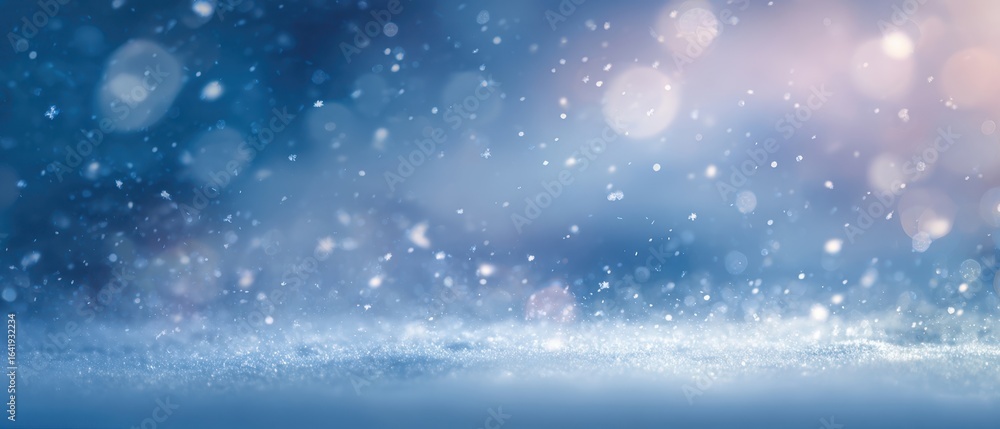 Fototapeta premium The enchanting winter snowfall creating a serene and magical atmosphere.