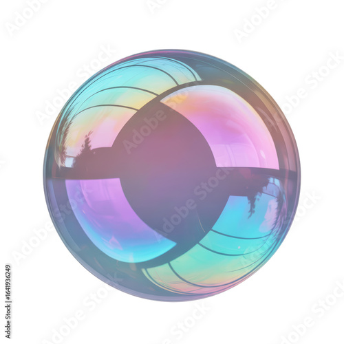 Wallpaper Mural Colorful Soap Bubble Isolated on White
 Torontodigital.ca