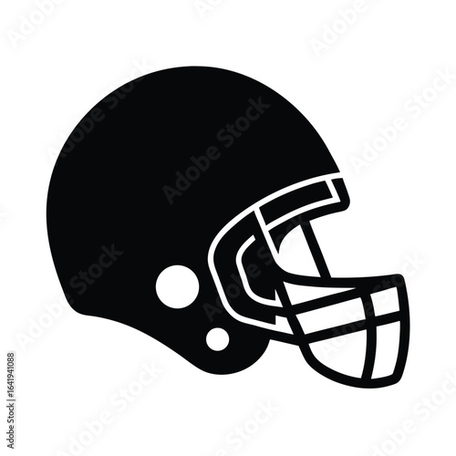 Silhouette of a Football Helmet