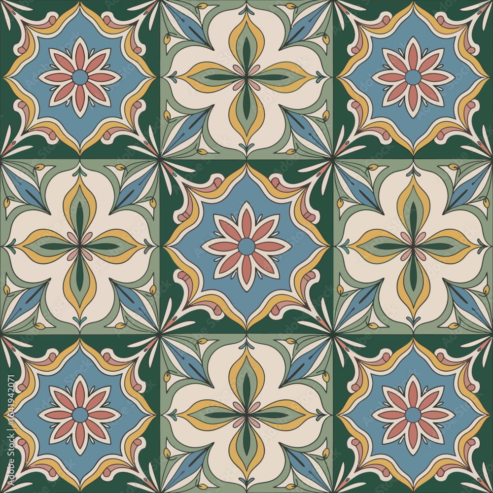 Fototapeta premium vector illustration hires Collection of High-Resolution Abstract , Seamless ornament Patterns with Diverse Designs and Textures 