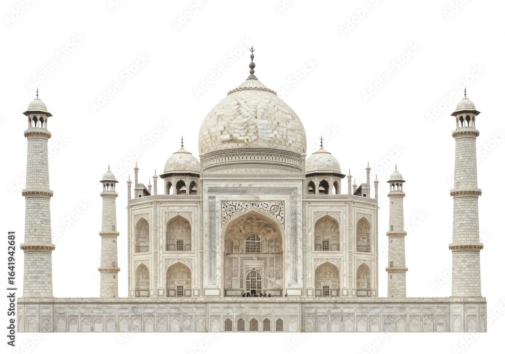 Obraz premium Taj mahal india famous landmark monument isolated on transparent background
