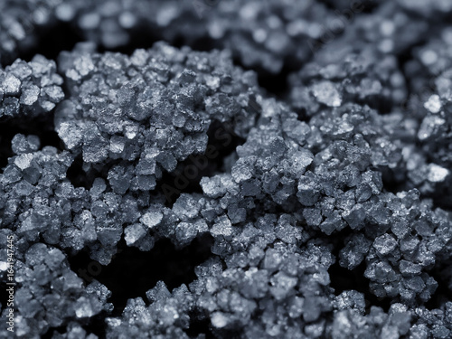 Kristalline Tiefe: Monochromes Labyrinth aus Struktur und Stille – Eine makro Perspektive in Grau und Silber.