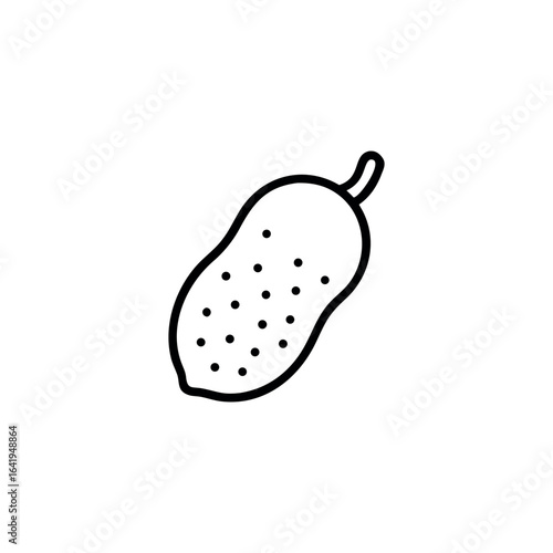 A finger-lime fruits icon line art vector illustration.