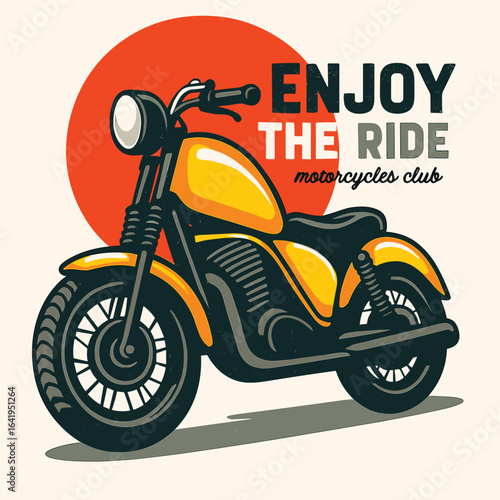 Enjoy the ride vintage motorcycle club artwork