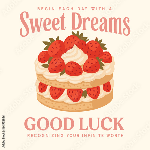Sweet dreams strawberry cake art