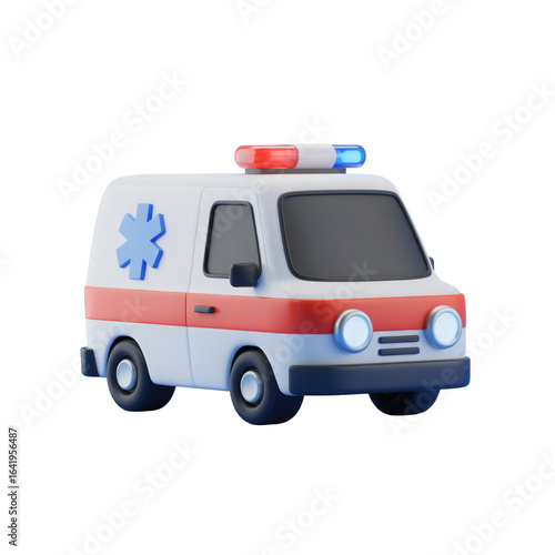 Wallpaper Mural 3d rendered illustration of an ambulance isolated on transparent background Torontodigital.ca