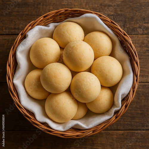 Basket of Freshly Baked Colombian Pandebonos
