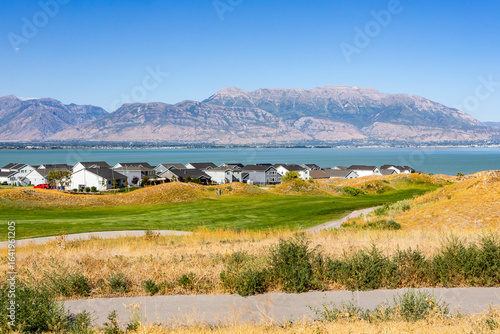 New residential buildings on the Utah Lake shore in Saratoga Springs, Utah