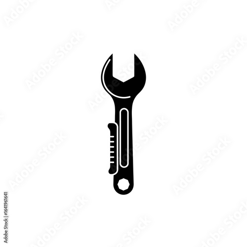 Adjustable wrench illustration vector graphics tool graphic design