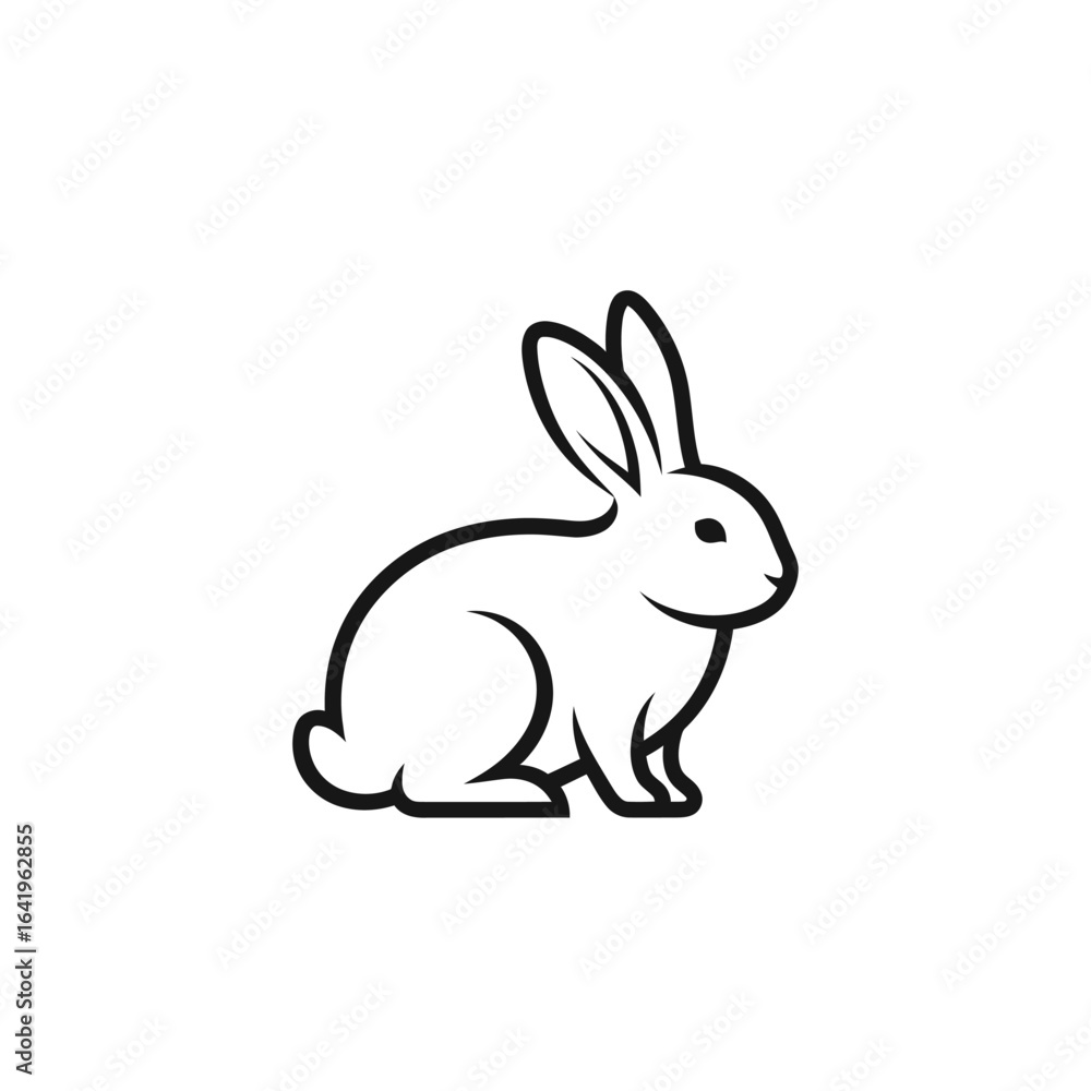 Rabbit illustration line art animals pet vector graphic black white outline illustration design isolated digital image cute adorable mammal Rabbit illustration line art animals pet vector graphic black white outline illustration design isolated digital image cute adorable mammal