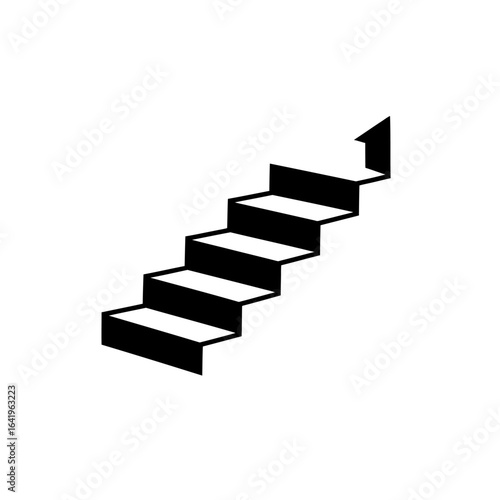 Wallpaper Mural Simple black and white stairway illustration for growth and development themes modern and classic style copy space included vector graphic design interior and exterior design concepts Torontodigital.ca