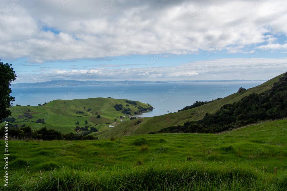 Fototapeta premium Scenic Coastal Hills and Bay View
