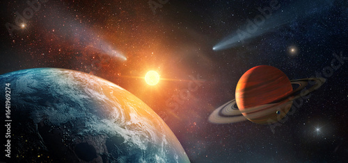 Foto View of the Earth, solar system