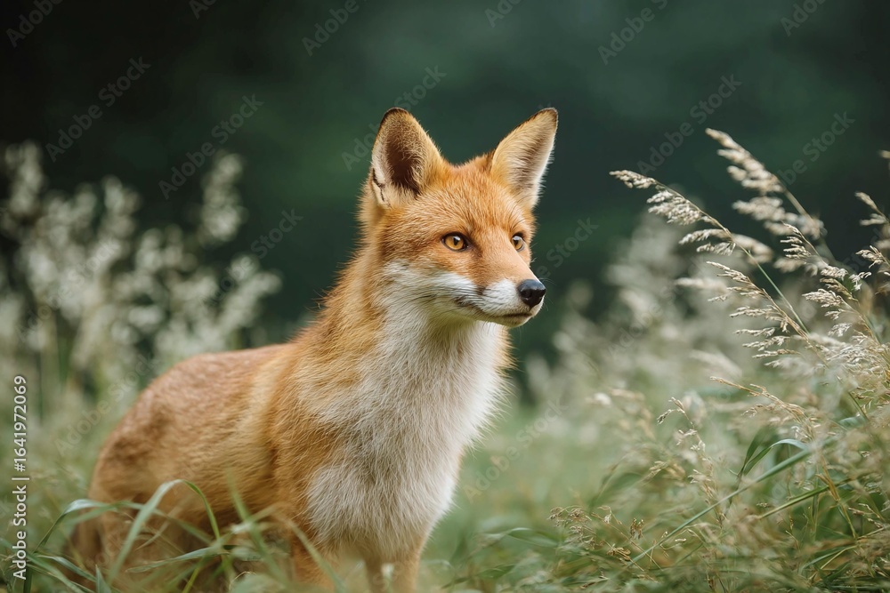 Fototapeta premium Beautiful Red Fox in Natural Habitat