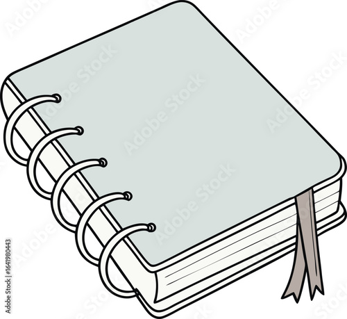 vector illustration of a notebook