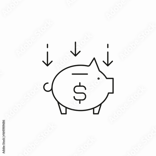 financial saving piggybank icon sign vector