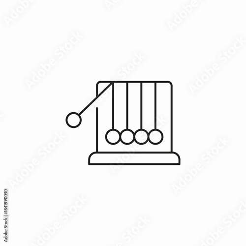 newtons cradle physics toy icon sign vector