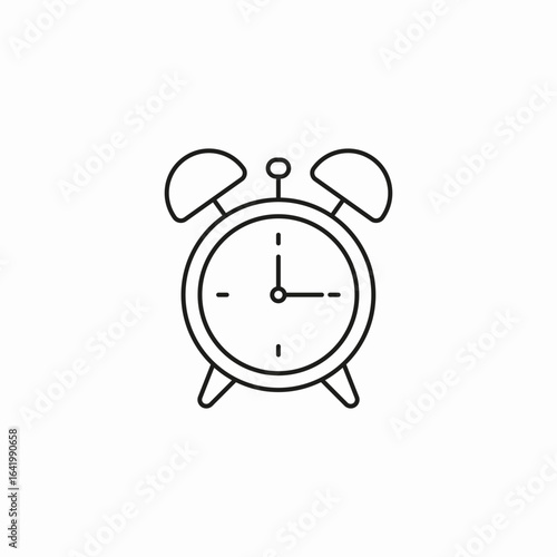 vintage alarm clock icon sign vector