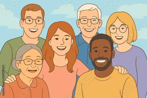 A group of diverse individuals sharing a laugh and engaged in conversation, highlighting the beauty of authenticity in fostering genuine relationships, symbolize people coming together