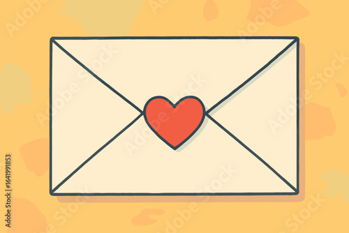 International Friendship Day 2025 is represented by a sealed envelope with a heart wax seal, embodying sincere communication and treasured relationships