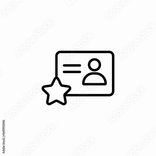 member card star icon sign vector